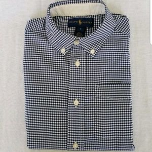 RALPH LAUREN BLUE SHORT SLEEVE SHIRT